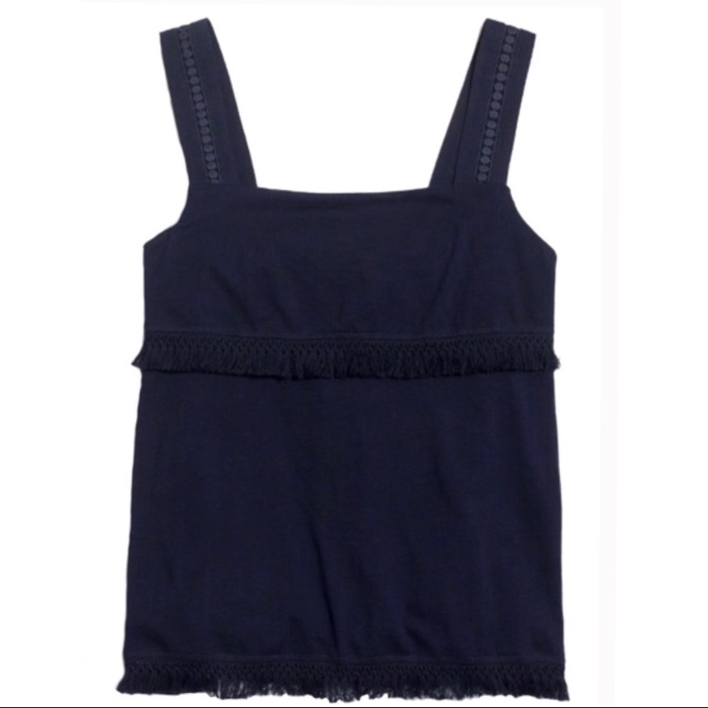 JCrew Factory Navy fringe tank
